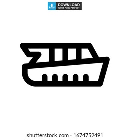 motorboat icon or logo isolated sign symbol vector illustration - high quality black style vector icons
