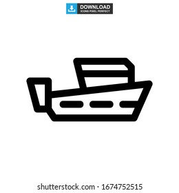 motorboat icon or logo isolated sign symbol vector illustration - high quality black style vector icons
