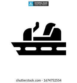 motorboat icon or logo isolated sign symbol vector illustration - high quality black style vector icons
