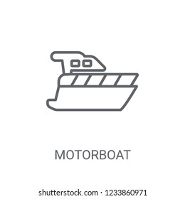motorboat icon. Trendy motorboat logo concept on white background from Nautical collection. Suitable for use on web apps, mobile apps and print media.