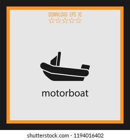 motorboat vector icon