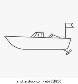 motorboat vector icon