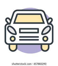 Motorcar Colored Vector Icon