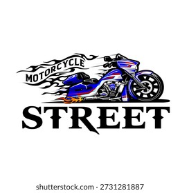 VECTOR DE LA MOTOCICLETA, ILUSTRADOR DE FATBOY, REY DE LA CALLE