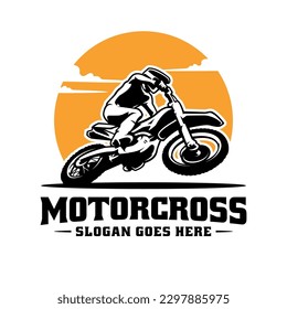 motorcross illustration logo vector isolated