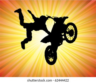 motorcross poster - rider on the motorcycle