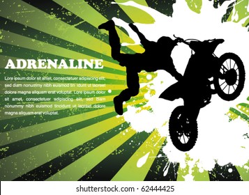 motorcross poster - rider on the motorcycle