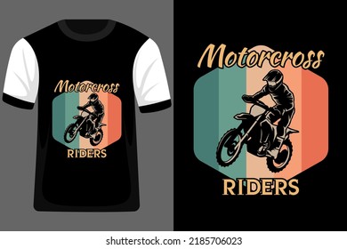 Motorcross Rider Retro Vintage T Shirt Design