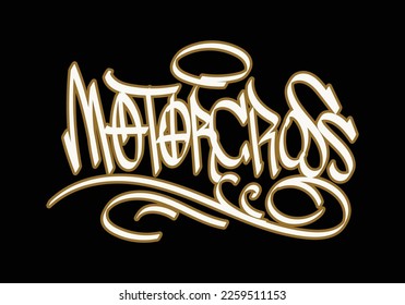 motorcross word graffiti tagging style