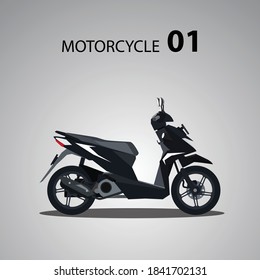 motorcycle 01 flat vector illustration