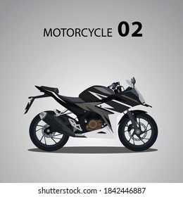motorcycle 02 flat vector illustration