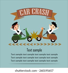 Motorcycle Accident Vector Illustration