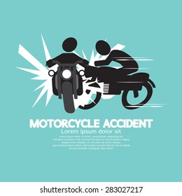 Motorcycle Accident Vector Illustration