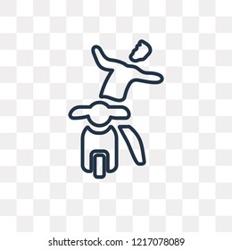 motorcycle accident vector outline icon isolated on transparent background, high quality linear motorcycle accident transparency concept can be used web and mobile