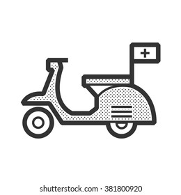 motorcycle ambulance icon