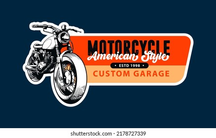 motorcycle artwork for badge design