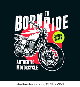 Motorcycle Artwork For Tshirt Design