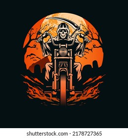 Motorcycle Artwork For Tshirt Design