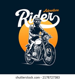 arte de motocicleta para diseño de camisetas