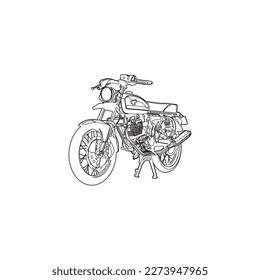 motorcycle with background, model, body structure, wire model