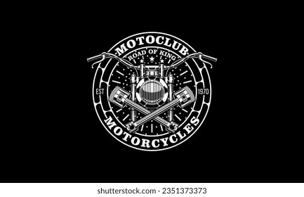 Motorcycle badge logo, vintage logo