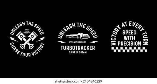 Motorcycle badges club emblems tshirt design Retro  Racing Typography Graphics