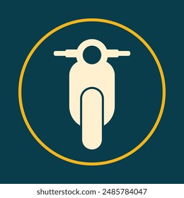Motorcycle beneficial trendy icon attractive abstract vector illustration artwork colorful design