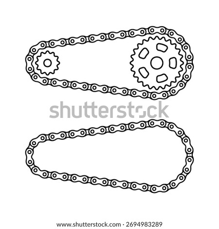 Motorcycle or bicycle chain vector illustration design