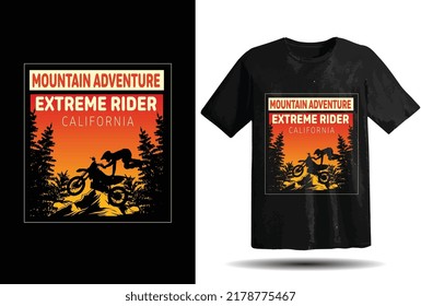 motorcycle and bicycle Retro Vintage T-shirt Design