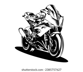 	
Motorrad Groß oder superbike, Vektorgrafik