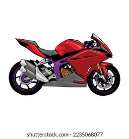 Motorcycle bike Sport Illustration Vector