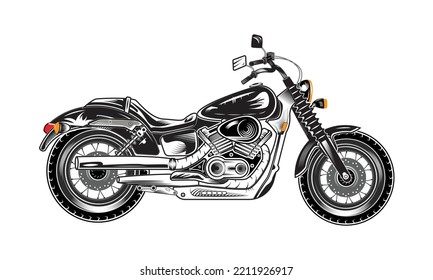 Motorcycle bike Vector illustration design.