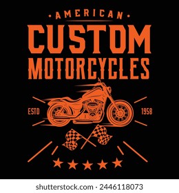Motorcycle Biker fashion Typography, t-shirt apparel stamp, sticker emblem, typography print, fabric cloth. Gothic Calligraphy. California Hipster retro badge. vintage racing  club  Vector  design 