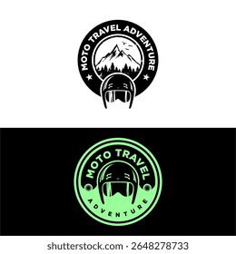 Illustration logo de casque de motocycliste. Idéal pour l'industrie automobile liée à la moto.