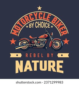 Motorcycle Biker T-shirt Design vector illustration 