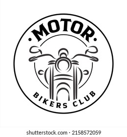Motorcycle Bikers Club Logo, company logo design idea, vector illustration
