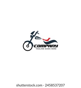 Logotipo del club de motociclistas, idea del diseño del logotipo de la compañía, Ilustración vectorial