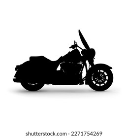 Motorcycle black and white vector