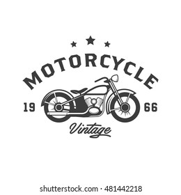 Motorcycle. Bobber. Custom bike. Vintage emblem