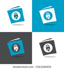 Motorcycle book logo design template elements - Vector