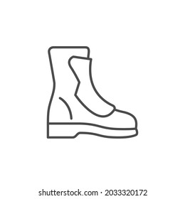 Motorcycle boot line outline icon