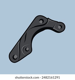 Motorcycle Brake Caliper Engine Parts Illustration Vector