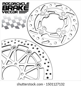 Motorcycle Brake and transportation vector icons