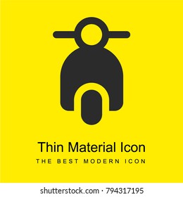 Motorcycle bright yellow material minimal icon or logo design