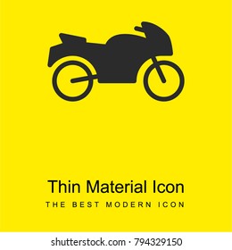 Motorcycle bright yellow material minimal icon or logo design