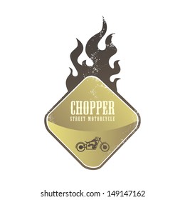 motorcycle brown label fire