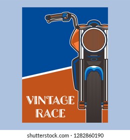 motorcycle cafe race illustration - Vector