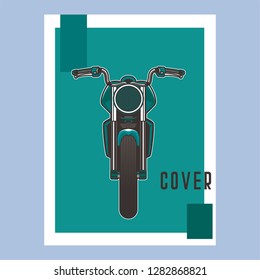 motorcycle cafe race illustration - Vector