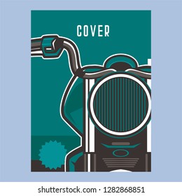 motorcycle cafe race illustration - Vector