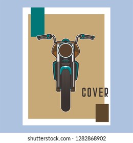 motorcycle cafe race illustration - Vector